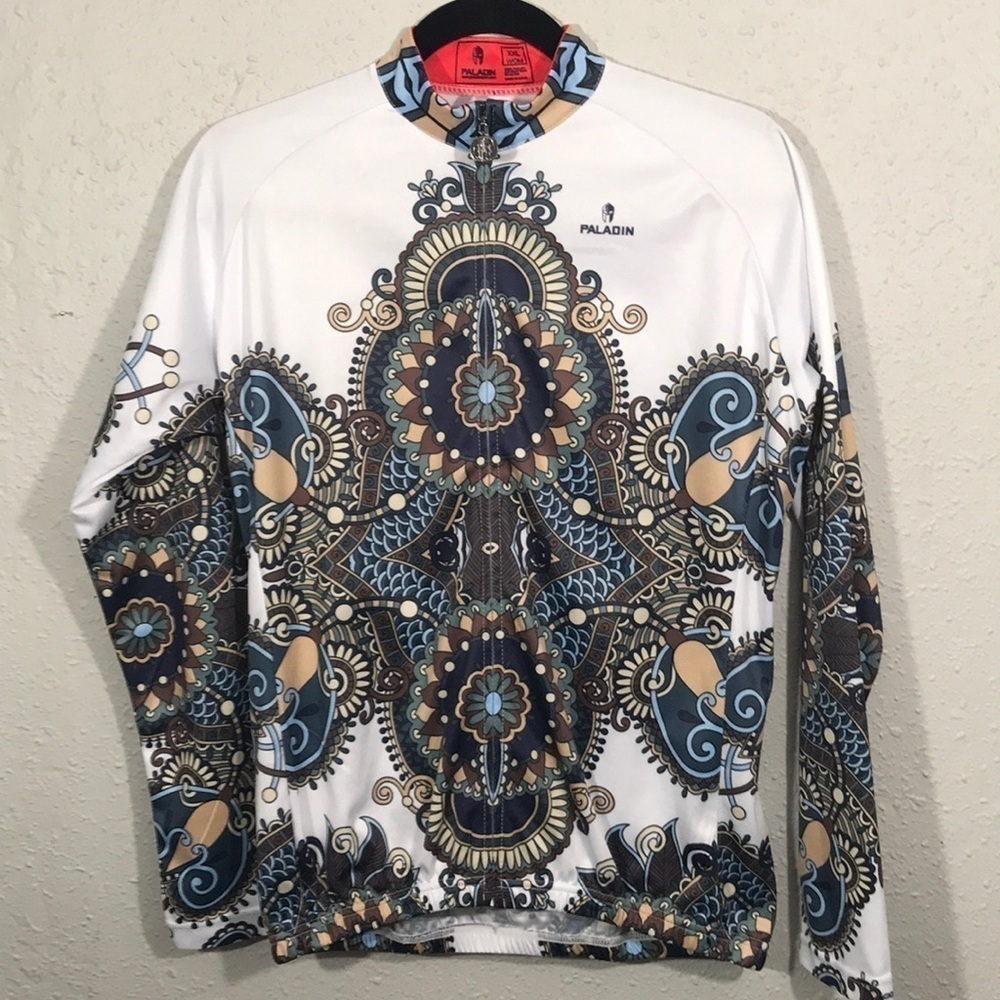 Paladin Long‎ Sleeve Boho Print Zip Biking Jacket size XXL